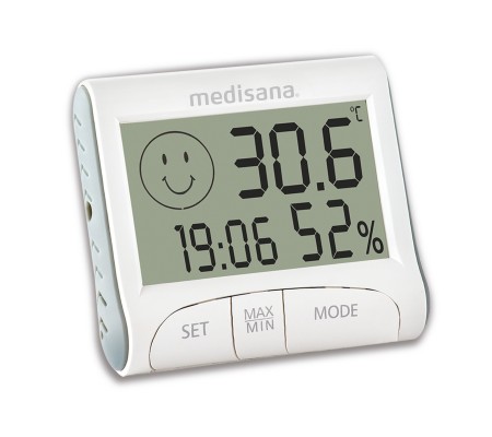 Medisana 60079 Dijital Termometre | Sıcaklık ve Nem Ölçer | Saat ve Alarm Özellikli